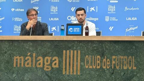 Loren Juarros y Ram&oacute;n Enr&iacute;quez, del M&aacute;laga CF
