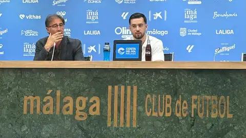Loren Juarros y Ramón Enríquez, del Málaga CF Loren Juarros y Ramón Enríquez, del Málaga CF
