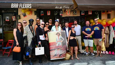 Presentación de la fiesta de aniversario del Bar Flexas de Palma con la maestra de ceremonias del evento, Pepa Charro Presentación de la fiesta de aniversario del Bar Flexas de Palma con la maestra de ceremonias del evento, Pepa Charro