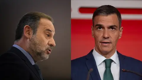 Ábalos y Pedro Sánchez. Ábalos y Pedro Sánchez.