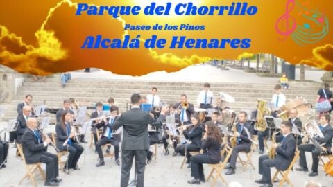 Cartel del concierto de la Agrupaci&oacute;n Musical de O Porri&ntilde;o en Alcal&aacute; de Henares