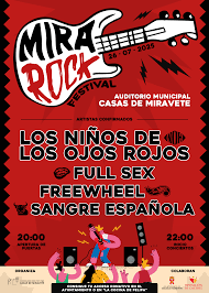 Los niños de los ojos rojos, Sangre Española y FullSex se darán cita el 26 de julio en el MiraRock de Casas de Miravete Los niños de los ojos rojos, Sangre Española y FullSex se darán cita el 26 de julio en el MiraRock de Casas de Miravete