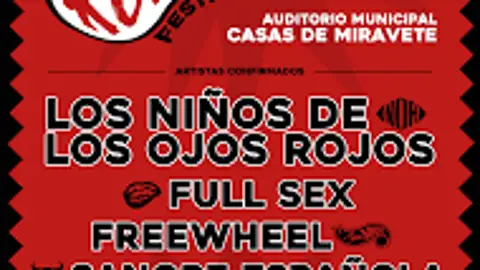 Los niños de los ojos rojos, Sangre Española y FullSex se darán cita el 26 de julio en el MiraRock de Casas de Miravete Los niños de los ojos rojos, Sangre Española y FullSex se darán cita el 26 de julio en el MiraRock de Casas de Miravete