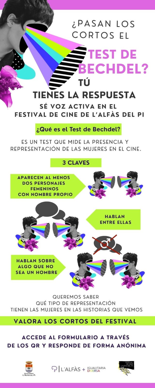 La concejalía de Igualdad de l’Alfàs del Pi ha lanzado una acción de sensibilización con perspectiva de género durante el Festival de Cine La concejalía de Igualdad de l’Alfàs del Pi ha lanzado una acción de sensibilización con perspectiva de género durante el Festival de Cine