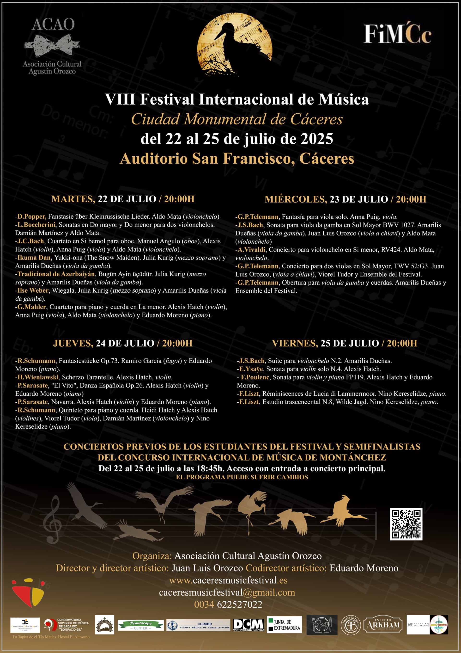 El Festival Internacional de Música de Cáceres ofrece clases magistrales y conciertos clásicos del 21 al 25 de julio El Festival Internacional de Música de Cáceres ofrece clases magistrales y conciertos clásicos del 21 al 25 de julio