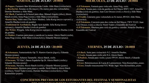 El Festival Internacional de Música de Cáceres ofrece clases magistrales y conciertos clásicos del 21 al 25 de julio El Festival Internacional de Música de Cáceres ofrece clases magistrales y conciertos clásicos del 21 al 25 de julio