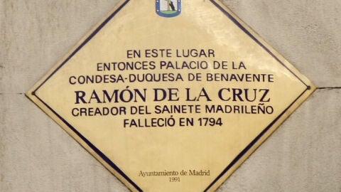 Placa de Ram&oacute;n de la Cruz