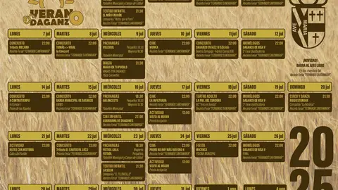 Los Veranos en Daganzo llenan de música, teatro, cine y pachangas deportivas las tardes y noches de julio en la localidad Programa de "Los Veranos en Daganzo" 2025
