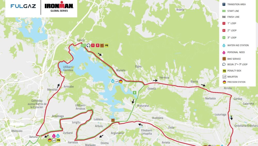 Recorrido bicicleta del Ironman Vitoria