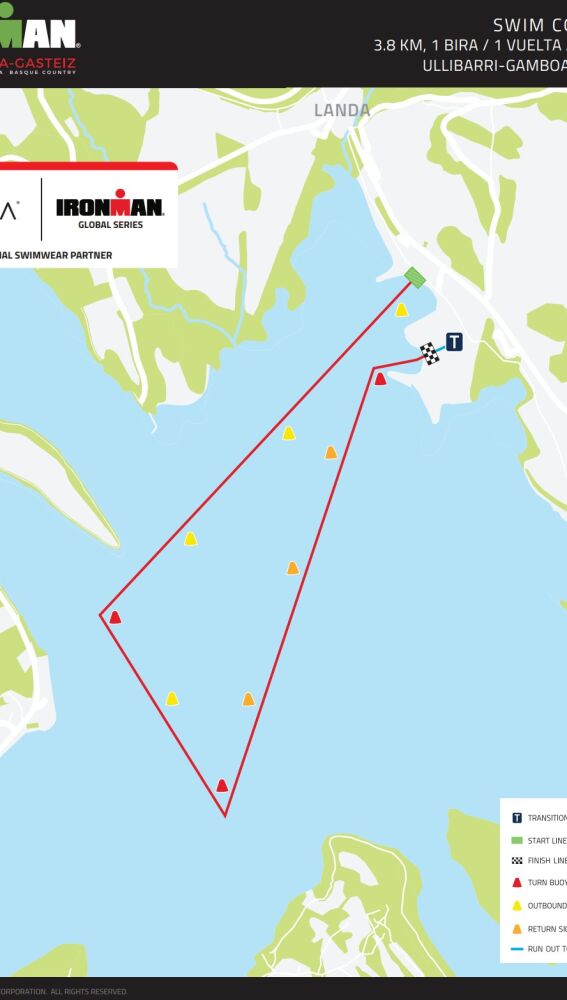 Recorrido natación del Ironman Vitoria