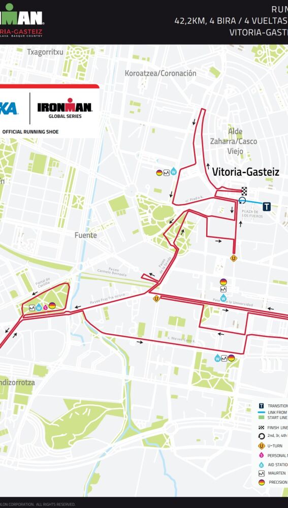 Recorrido carrera del Ironman Vitoria