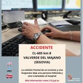 Una mujer de 75 años ha fallecido en un accidente de tráfico en Valverde