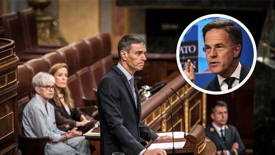 Sánchez insiste en que no es necesario aumentar el gasto en Defensa al 5%: "Rutte no tiene los datos para hacer el cálculo de España" Sánchez insiste en que no es necesario aumentar el gasto en Defensa al 5%: "Rutte no tiene los datos para hacer el cálculo de España"