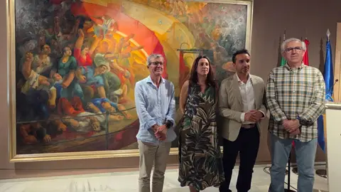 El cuadro 'Fusilamientos en la plaza de toros de Badajoz' protagoniza una muestra en el Museo de Bellas Artes de Badajoz El cuadro 'Fusilamientos en la plaza de toros de Badajoz' protagoniza una muestra en el Museo de Bellas Artes de Badajoz