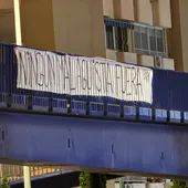 Málaga amanece con pancartas por el malestar del aforo del Ciudad de Málaga Málaga amanece con pancartas por el malestar del aforo del Ciudad de Málaga