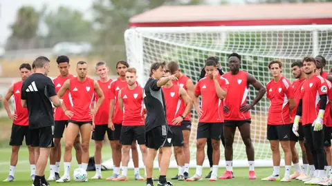Matías Almeyda dirige una sesión de entrenamiento en la ciudad deportiva del Sevilla FC Matías Almeyda dirige una sesión de entrenamiento en la ciudad deportiva del Sevilla FC