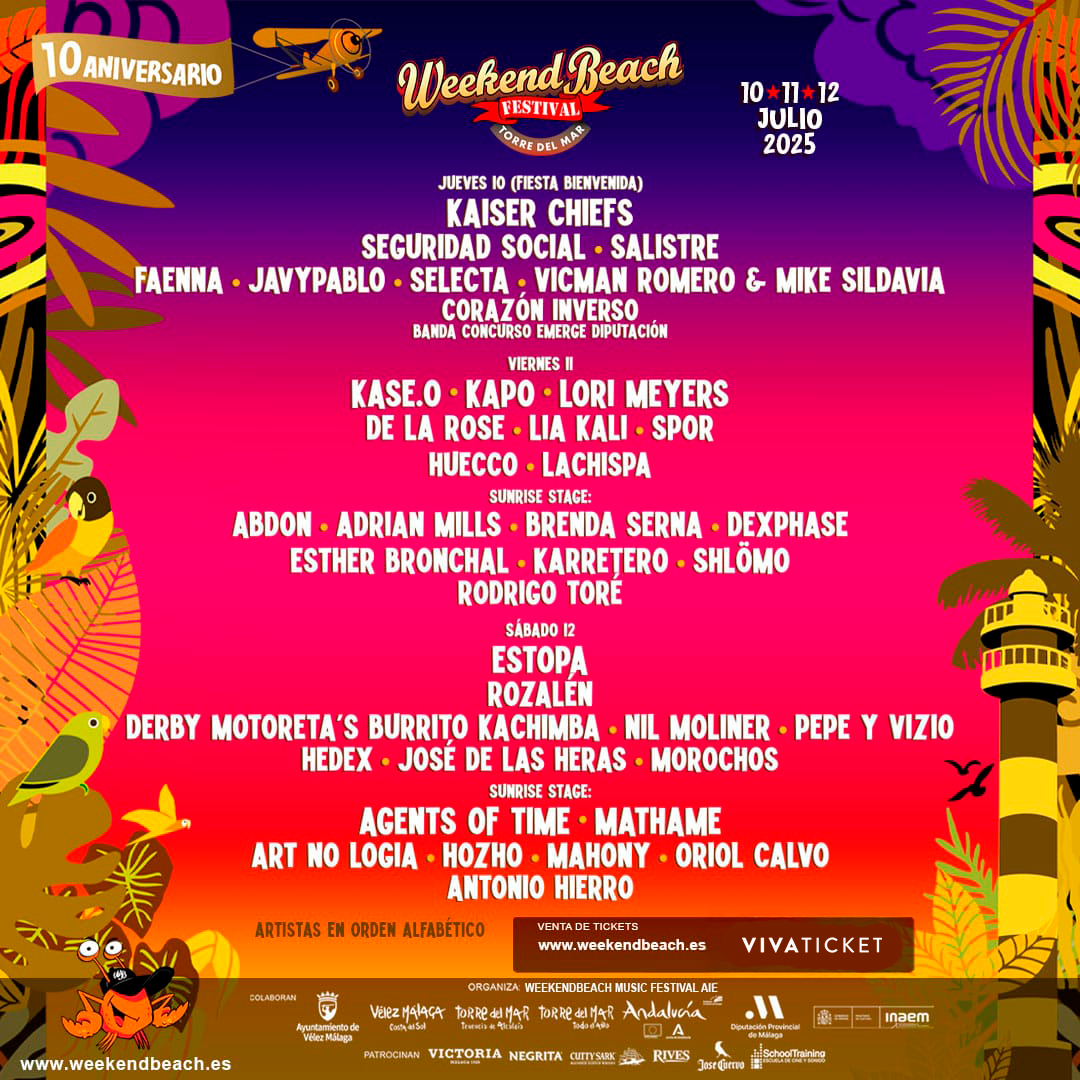 Más de 25.000 personas disfrutarán de la X edición de Weekend Beach Festival Más de 25.000 personas disfrutarán de la X edición de Weekend Beach Festival