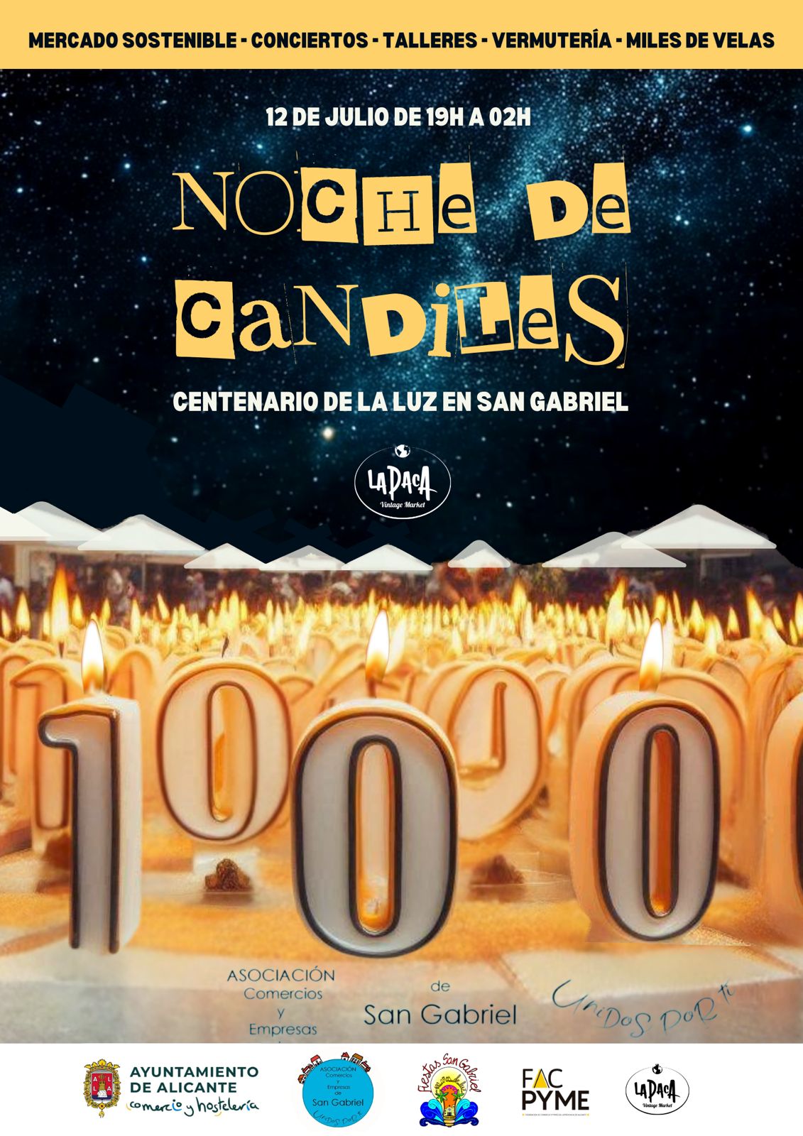 San Gabriel celebra el centenario de la llegada de la luz al barrio con una fiesta de 2.000 velas San Gabriel celebra el centenario de la llegada de la luz al barrio con una fiesta de 2.000 velas