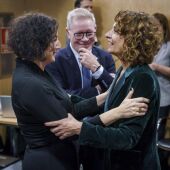 La consellera d'Economia, Alícia Romero: i la ministra d'Hisenda, María Jesus Montero, en una reunió del CPFF