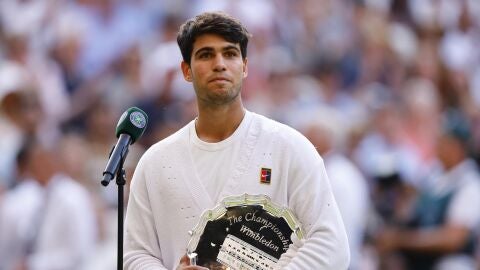 Carlos Alcaraz tras la final de Wimbledon 