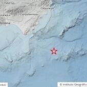 Terremoto de 5,5 registrado por el Instituto Geográfico Nacional (IGN) en la costa de Almería