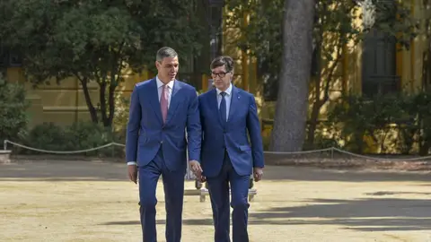 Pedro Sánchez y Salvador Illa durante la última Conferencia de Presidentes Pedro Sánchez y Salvador Illa durante la última Conferencia de Presidentes
