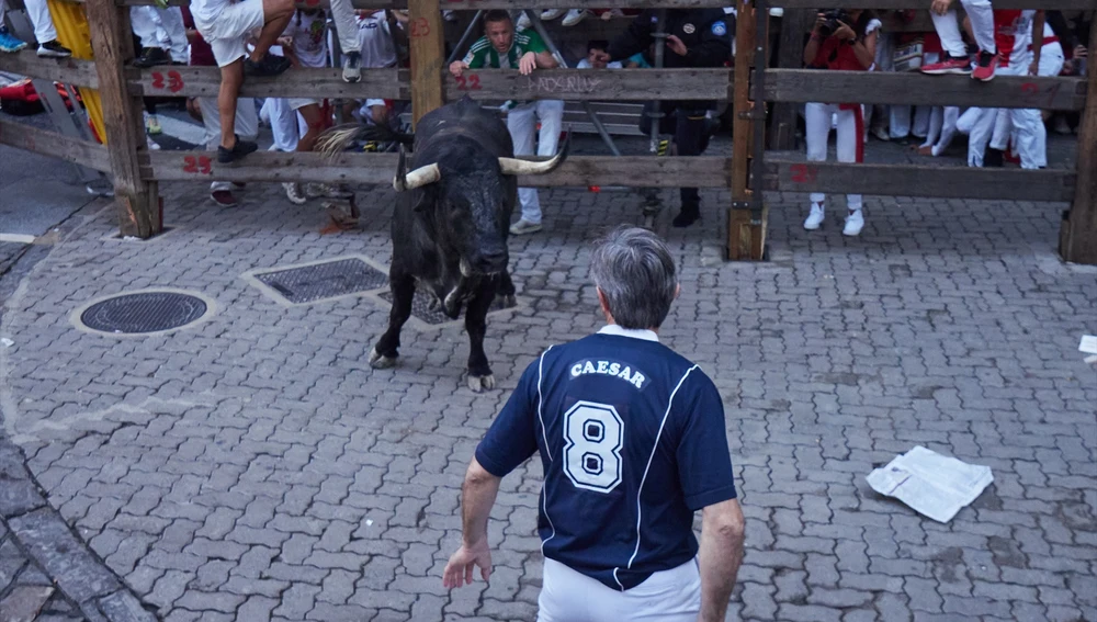 César García en segundo encierro de las Fiestas de San Fermín 2025 César García en segundo encierro de las Fiestas de San Fermín 2025