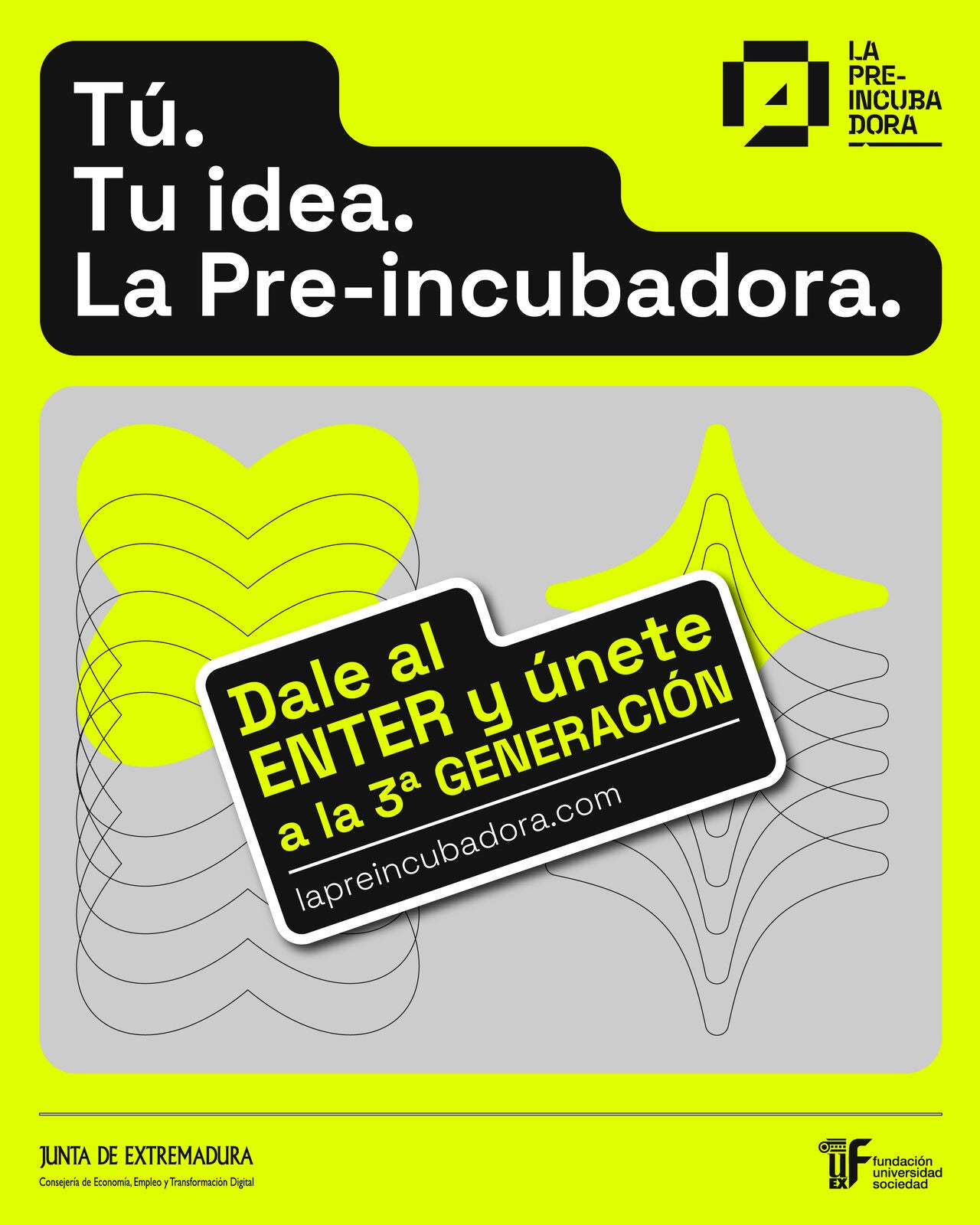 Junta y Fundación Universidad abren una nueva convocatoria de La Pre-incubadora para convertir proyectos académicos en negocios Junta y Fundación Universidad abren una nueva convocatoria de La Pre-incubadora para convertir proyectos académicos en negocios