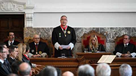 Ignacio Picatoste, durante el discurso de su toma de posesi&oacute;n como presidente del TSXG