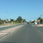 Tramo de la carretera Elche-Santa Pola pendiente de desdoblar.