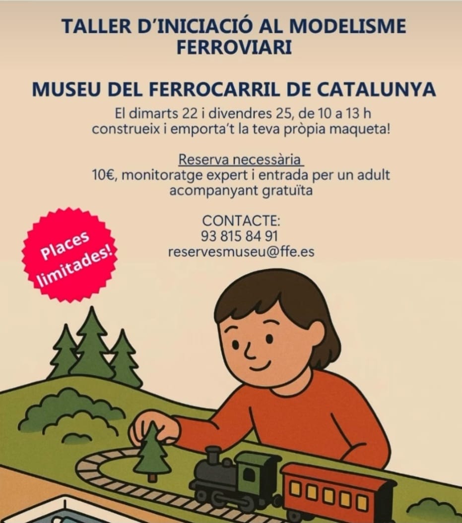 L’estiu al Museu del Ferrocarril: ampliació horària, taller de modelisme i exposició de Playmobils L’estiu al Museu del Ferrocarril: ampliació horària, taller de modelisme i exposició de Playmobils