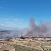 Vista aérea del incendio en Torre de Esteban Hambrán (Toledo) Vista aérea del incendio en Torre de Esteban Hambrán (Toledo)