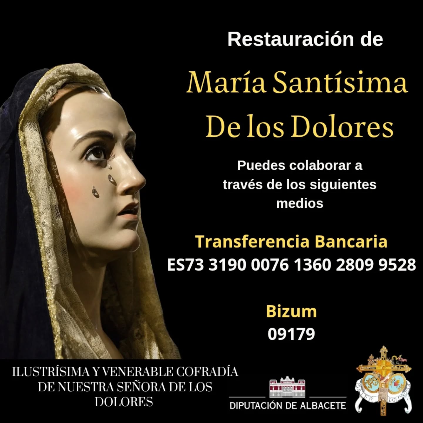 La Cofradía Nuestra Señora de los Dolores restaurará su imagen titular La Cofradía Nuestra Señora de los Dolores restaurará su imagen titular