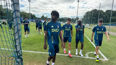 21-7-2025 Oviemuno Ejaria, jugador inglés a prueba con el Oviedo. 21-7-2025 Oviemuno Ejaria, jugador inglés a prueba con el Oviedo.