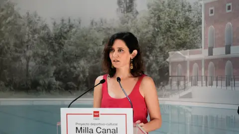 La presidenta de la Comunidad de Madrid, Isabel Díaz Ayuso, presenta la Milla Canal La presidenta de la Comunidad de Madrid, Isabel Díaz Ayuso, presenta la Milla Canal