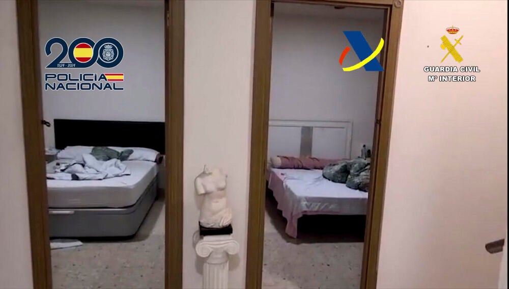 Las camas donde dormían las mujeres