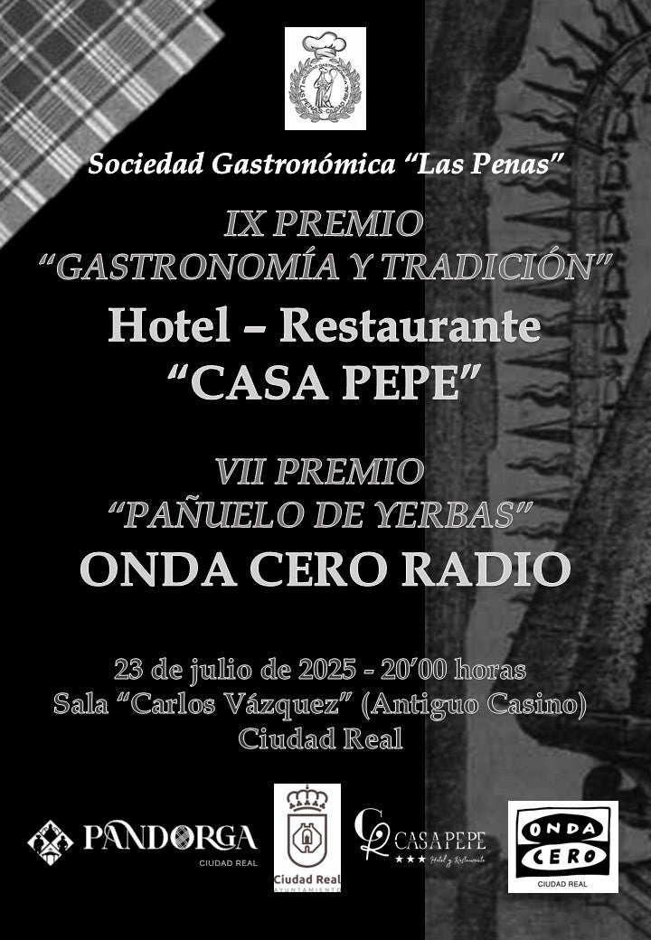 Onda Cero Ciudad Real recibirá esta noche el premio ‘pañuelo de Yerbas’ que otorga la Sociedad Gastronómica ‘Las Penas’ Onda Cero Ciudad Real recibirá esta noche el premio ‘pañuelo de Yerbas’ que otorga la Sociedad Gastronómica ‘Las Penas’