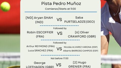 Orden de Juego mi&eacute;rcoles 23 julio