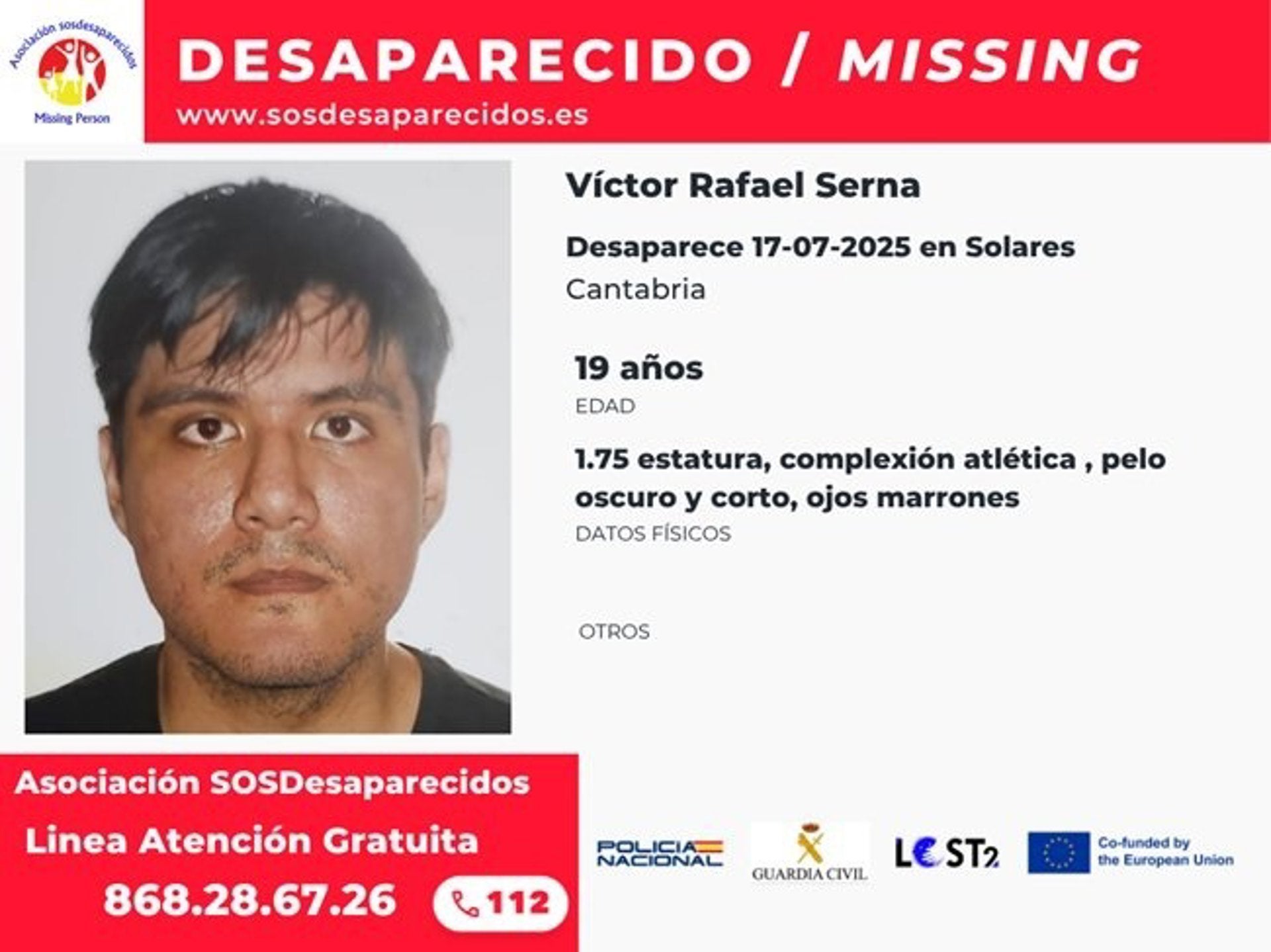 Localizado en Lérida el joven desaparecido cuando estaba de vacaciones en Cantabria Localizado en Lérida el joven desaparecido cuando estaba de vacaciones en Cantabria