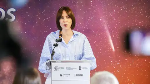 La ministra de Ciencia e Innovación del Gobierno de España, Diana Morant, este miércoles en el consejo rector del Instituto Astrofísico de Canarias en Breña Baja (La Palma). La ministra de Ciencia e Innovación del Gobierno de España, Diana Morant, este miércoles en el consejo rector del Instituto Astrofísico de Canarias en Breña Baja (La Palma).