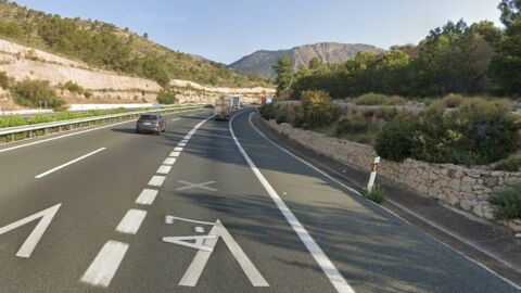 Pendiente de la A-7 en sentido Alcoy