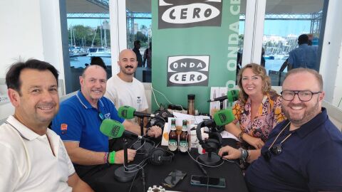 Manu Fraga, director deportivo del Real Club N&aacute;utico de Palma y Rafael Gil, Presidente del Club n&aacute;utico, en el programa M&aacute;s de Uno Mallorca que se emite desde el Club N&aacute;utico de Palma. 