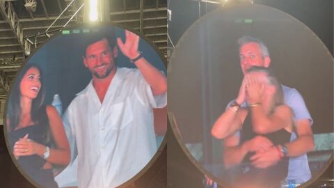 La kisscam de Coldplay 'pilla' a Messi con su mujer