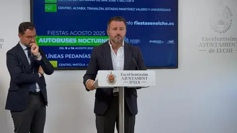 Elche extiende el horario de autobuses para las noches del 9 al 14 de agosto Elche extiende el horario de autobuses para las noches del 9 al 14 de agosto
