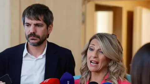 Ernest Urtasun y Yolanda Díaz durante la presentación de estas medidas Ernest Urtasun y Yolanda Díaz durante la presentación de estas medidas