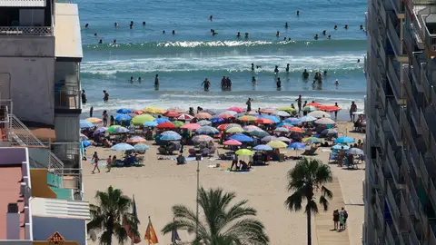 Vista de la playa de Cullera (Valencia). Vista de la playa de Cullera (Valencia).