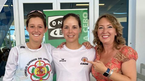 Esther G&oacute;mez, Mercedes Fern&aacute;ndez y Elka Dimitrova en la Copa del Rey Mapfre.