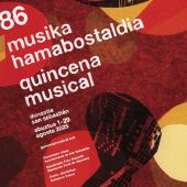 Cartel conmemorativo de la Quincena Musical donostiarra
