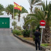 Vista exterior de la residencia de La Mareta este sábado, donde el presidente del Gobierno, Pedro Sánchez, va a veranear en la isla, como hace desde 2020 junto a su familia