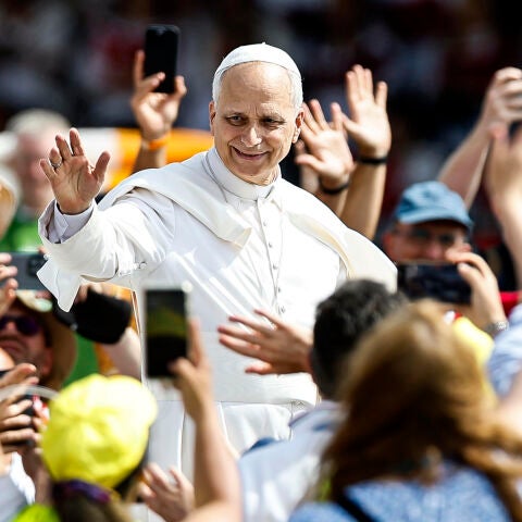 El papa León XIV en la celebración del Jubileo de los Jóvenes en Roma